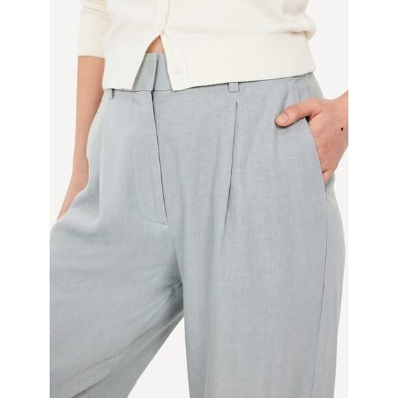 NEW Old Navy Linen Taylor Wide-Leg Trouser Pants Silver Sage XL - Picture 10 of 10
